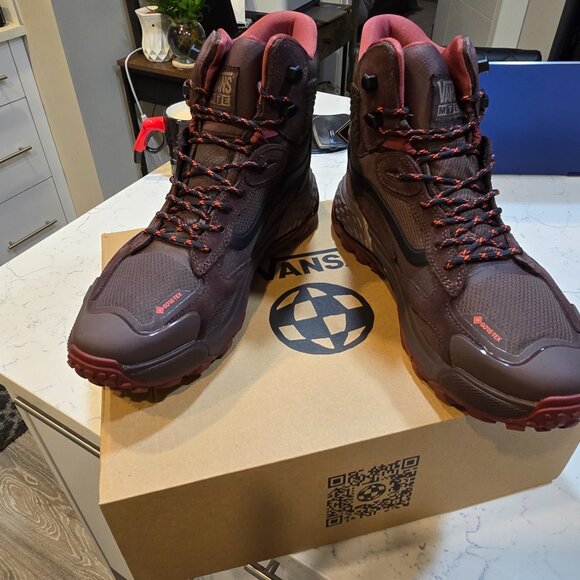 VANS Crestline GORE-TEX MTE Bitter Chocolate Boots Waterproof Men's Sz 12 NEW - Picture 2 of 15